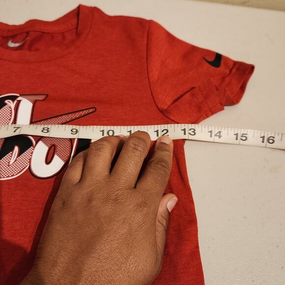 Nike Boys Sz S/5 Dri-Fit Short Sleeved T-shirt Just Do It Grey And Red Lot Of 2 - Picture 9 of 10